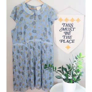 ModCloth Expansive Interests Dress in Pineapple